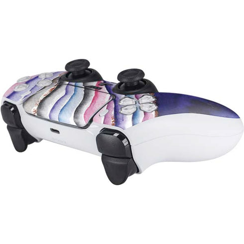 Violet Watercolor Geode PS5 Controller Skin
